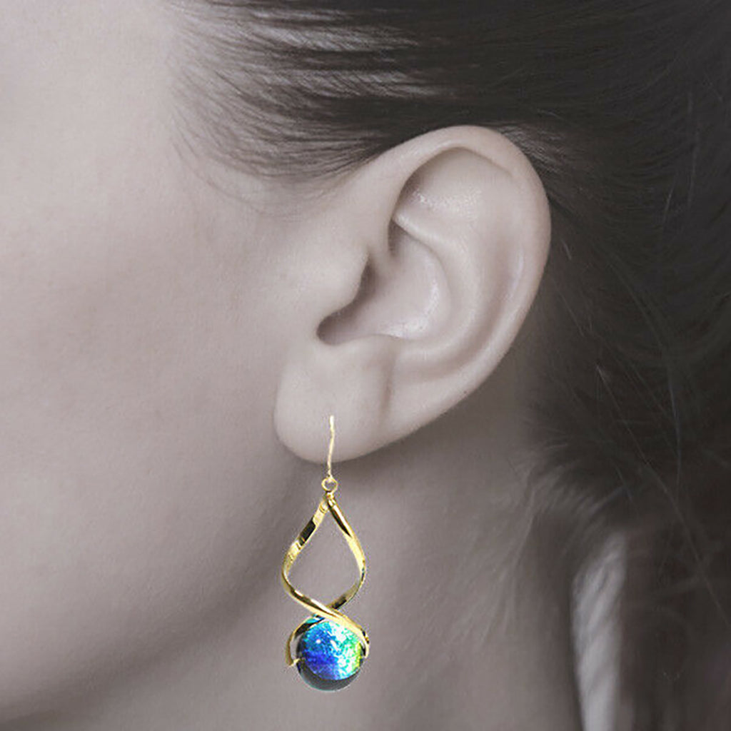 Phosphorescent Kerama Okinawa Firefly glass Piercing Premium Earring