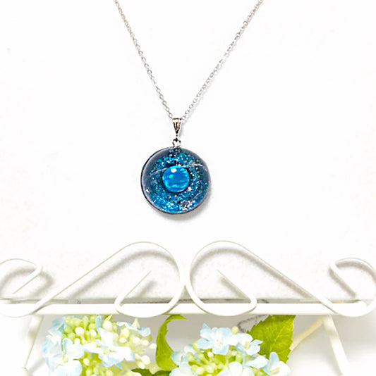 Blue planet necklace