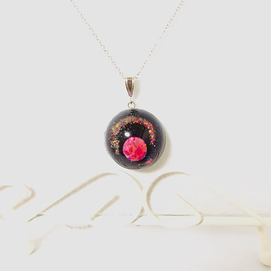 Red mars planet necklace