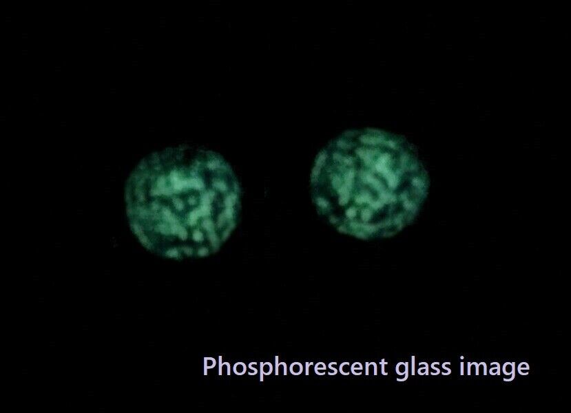 Kerama Blue Phosphorescent Okinawa 6mm Firefly glass Stud piercings
