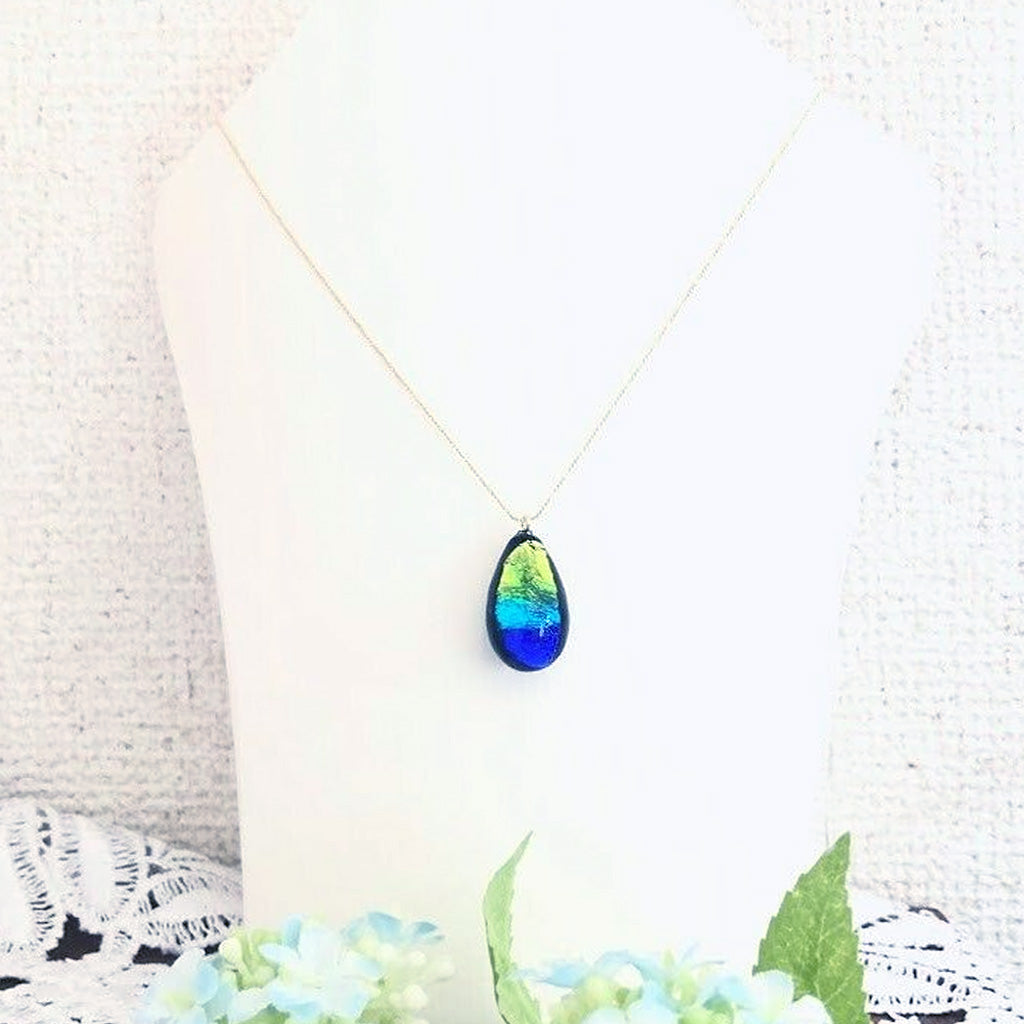 Phosphorescent Kerama Okinawa Firefly glass Premium Necklace