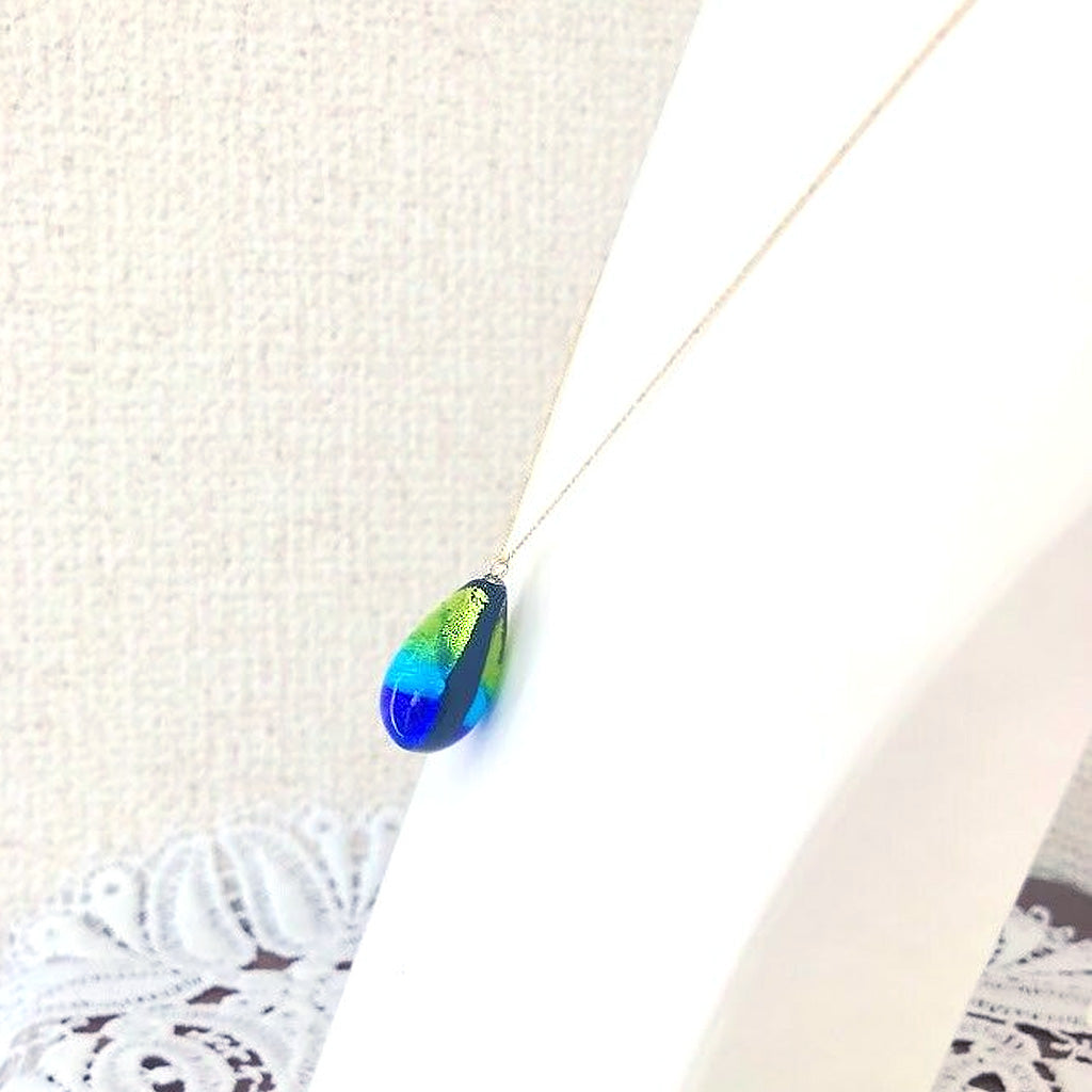 Phosphorescent Kerama Okinawa Firefly glass Premium Necklace