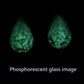 Phosphorescent Kerama Okinawa Firefly glass Teardrop Silver Earring