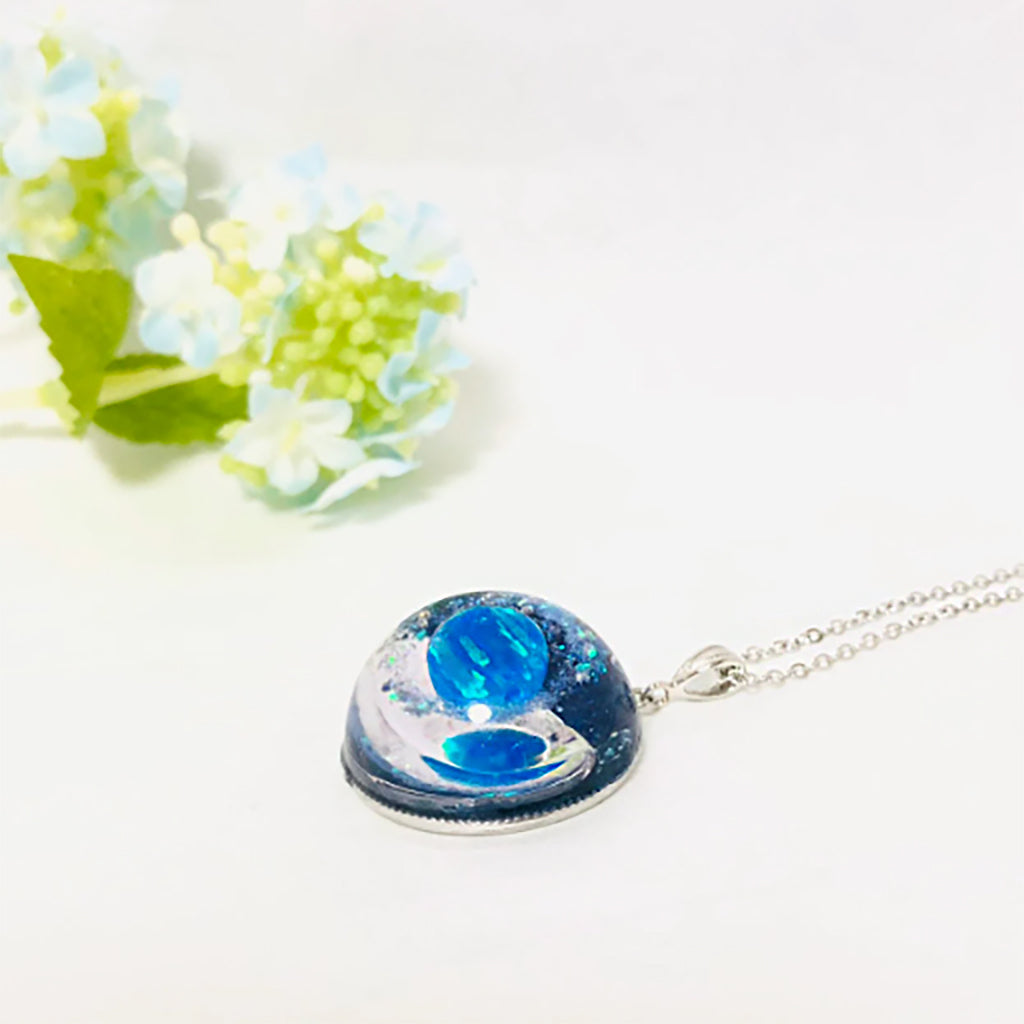 Blue planet necklace