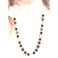 Light Necklace Cotton ball pearls, beads 28 inch /25 g Plum & Burgundy